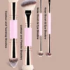 SHEIN YZIMENG 4pcs Professional Dual-Ended Makeup Brush Set