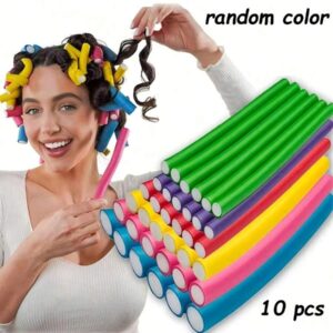 SHEIN Pack Of 10 Flexible Curling Irons Twist Foam Curlers Soft