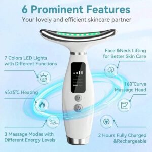 SHEIN Portable Facial Massager, LED Display, USB Rechargeable, Vibration Function For Face