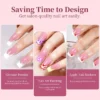 SHEIN Boxed French Style Ballet/Pointed/Square/Toe Full Cover Press-On Artificial Nails