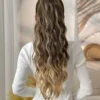 SHEIN 24 Inch Deep Brown Water Wave Curly Ponytail Hair Extension