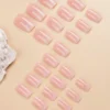 SHEIN 24pcs Short Square Nail Stickers Set