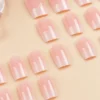SHEIN 24pcs Short Square Nail Stickers Set