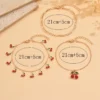 SHEIN Sweet Cherry Pendant Anklet