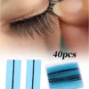 SHEIN 40pcs Box Black Self Adhesive Eyelash Extension Glue Strips