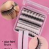 SHEIN 40pcs Box Black Self Adhesive Eyelash Extension Glue Strips