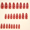SHEIN 24pcs Almond-Shaped Nail Stickers Set
