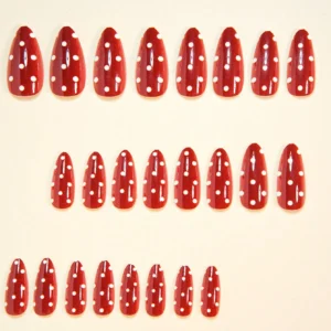SHEIN 24pcs Almond-Shaped Nail Stickers Set