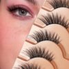 SHEIN 5 Pairs Cat Eye Half-Strip False Eyelashes