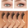SHEIN 5 Pairs Cat Eye Half-Strip False Eyelashes