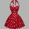 SHEIN MOD Women's Polka Dot Bandeau Long Dress