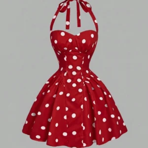 SHEIN MOD Women's Polka Dot Bandeau Long Dress