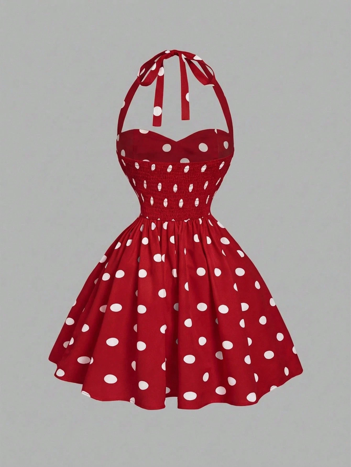 SHEIN MOD Women's Polka Dot Bandeau Long Dress