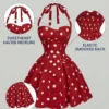 SHEIN MOD Women's Polka Dot Bandeau Long Dress