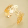 SHEIN Retro Elegant Vintage Floral Design Metal Bangle