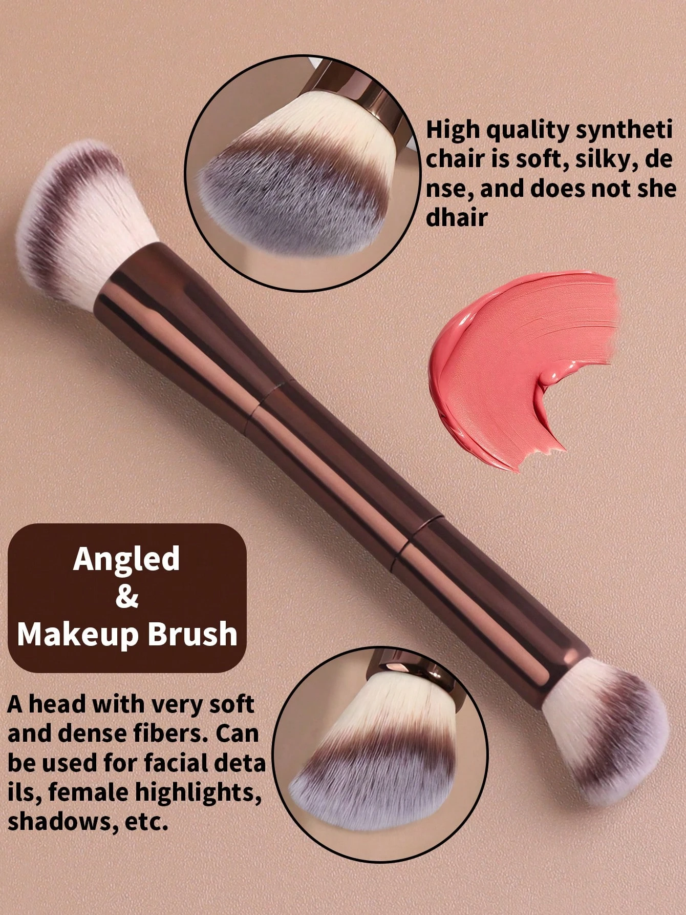 SHEIN Professional Double-Headed Makeup Brush