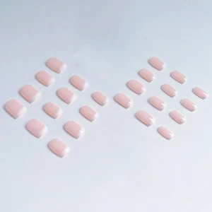 SHEIN 24pcs Fake Short Square French Style Nail