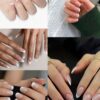 SHEIN 24pcs Fake Short Square French Style Nail