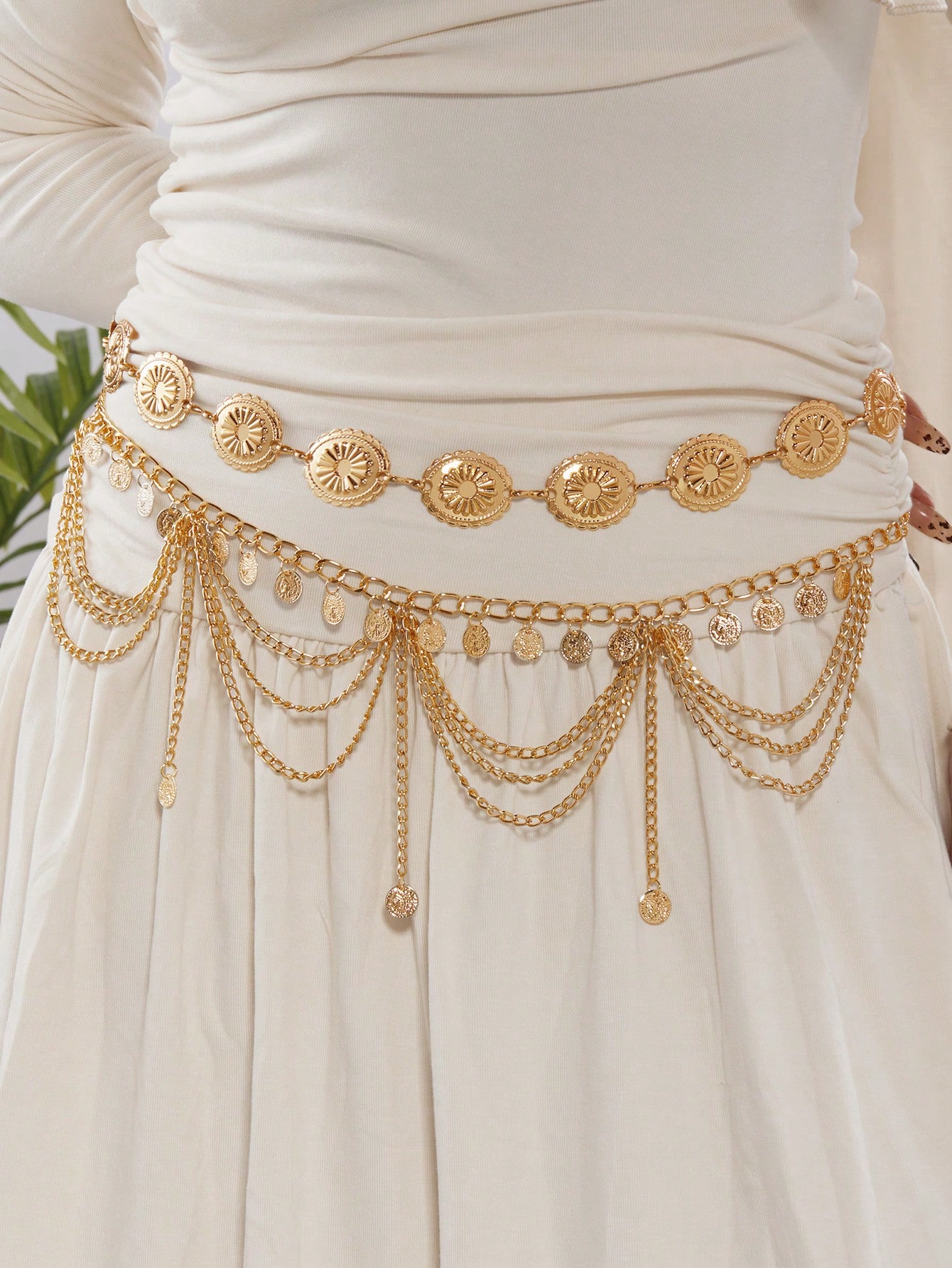 SHEIN 2pcs Vintage Boho Style Daisy