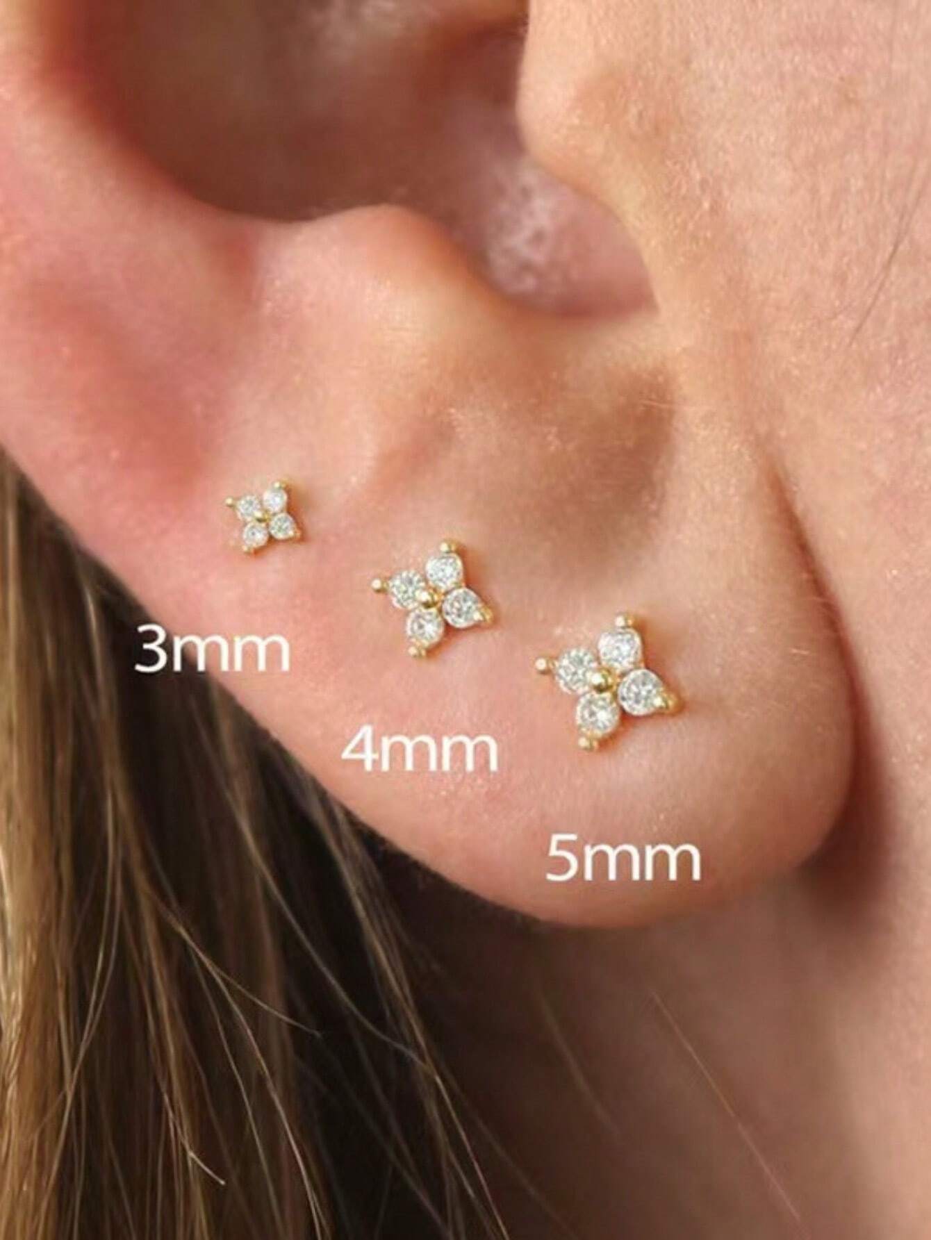 SHEIN Fashionable Ear Stud Earrings