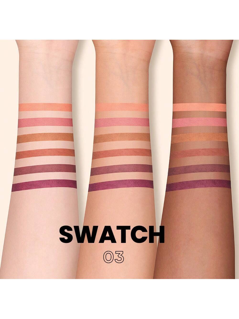 SHEIN Pudaier 6pcs/Set Long-Lasting Waterproof Lip Liner Pencils