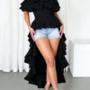 SHEIN Solid Color Minimalist Off Shoulder Top