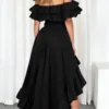 SHEIN Solid Color Minimalist Off Shoulder Top