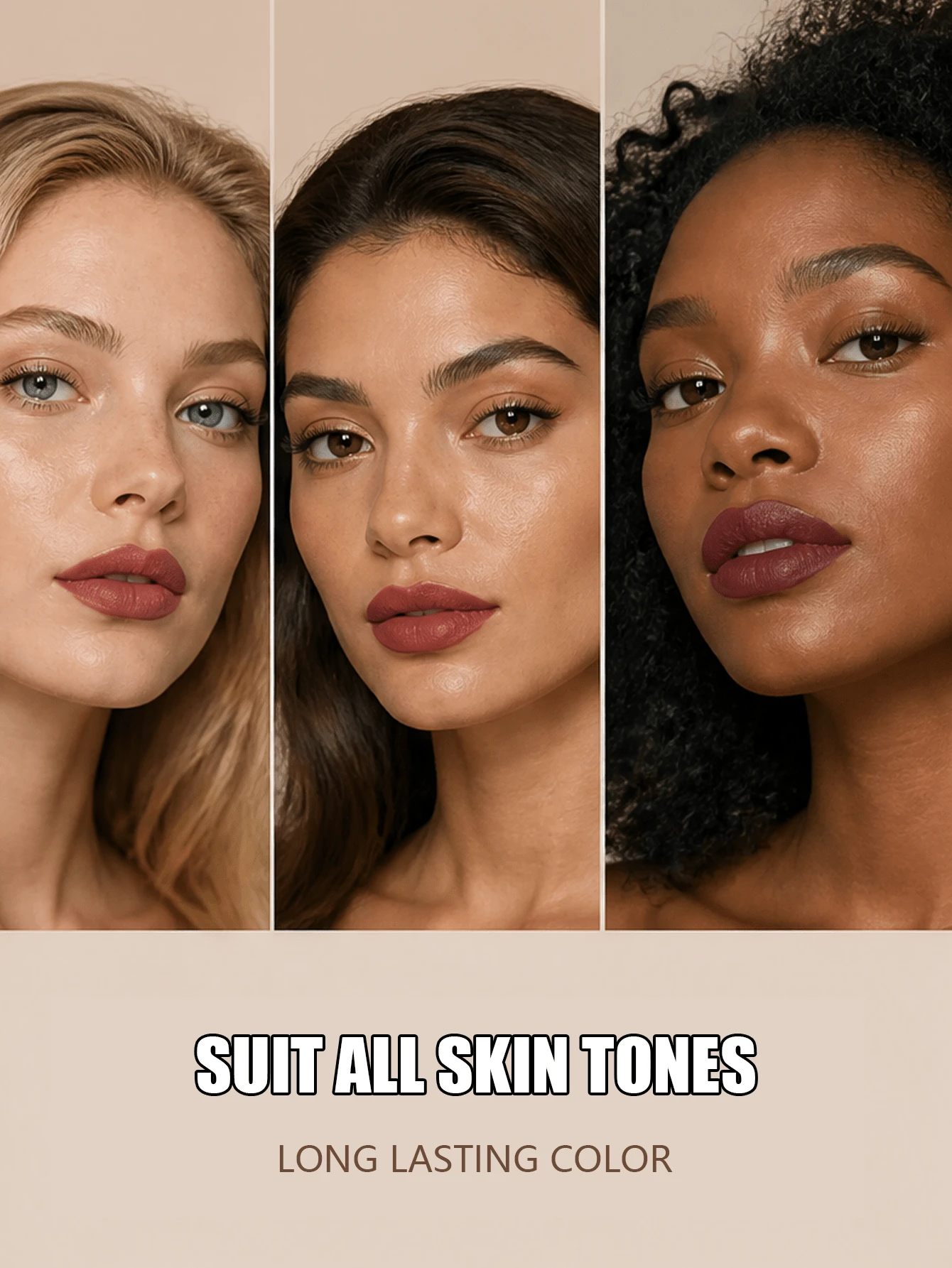 SHEIN beauty glazed Women's Nude Brown Matte Lipstick Pencil